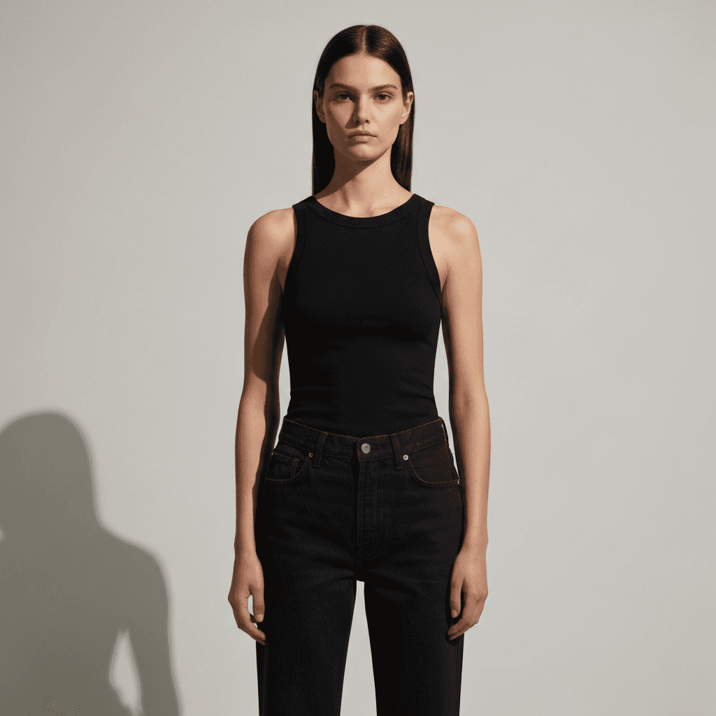 Before — original photo, ready to try on Billie Eilish outfit oversized baggy graphic tee fashion virtually with AI