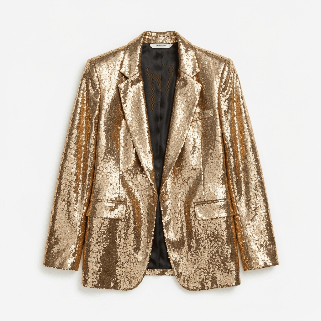Bruno Mars concert outfit 24K Magic gold sequin glam — item photo for virtual try-on with AI fitting
