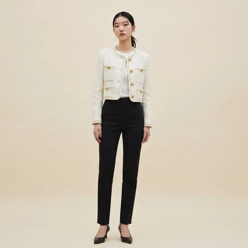 After — jennie outfits try blackpink's chanel ambassador on your body virtual try-on result on real body, AI generated