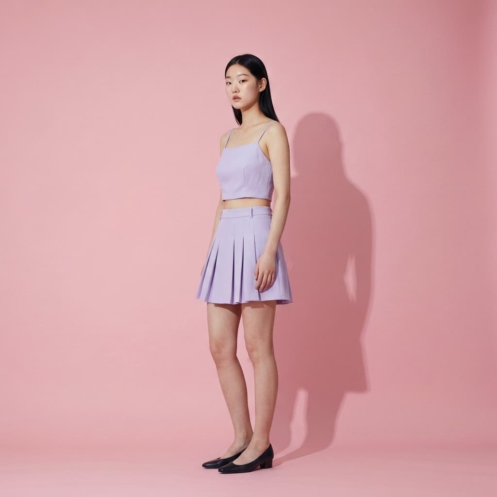 Nachher — kpop outfits an realem Körper mit KI anprobiert, virtuelles Anprobierergebnis