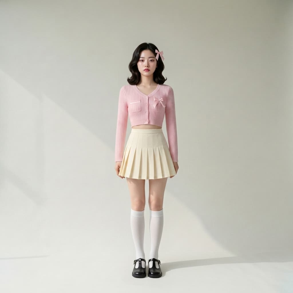 After — leeseo outfit ideas ive concert style inspired by their looks virtual try-on result on real body, AI generated