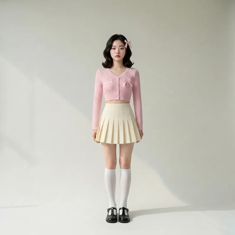 After — winter outfit ideas aespa concert style inspired by their looks virtual try-on result on real body, AI generated