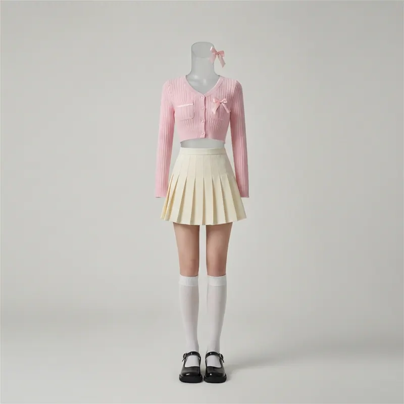 winter outfit ideas aespa concert style inspired by their looks — item photo for virtual try-on with AI fitting