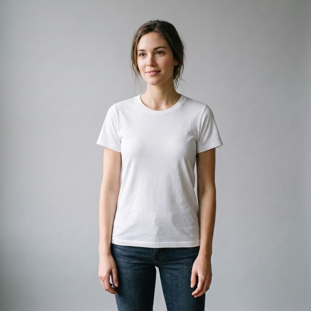 Después — virtual tshirt try on probado en cuerpo real con IA, resultado probador virtual