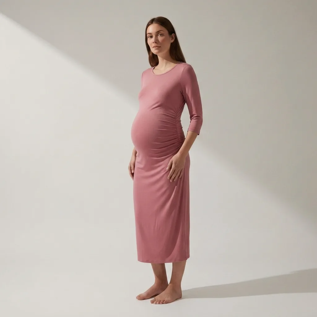 After — maternity dress virtual try-on upload your current photo + the dress you found w virtual try-on result on real body, AI generated After — maternity dress virtual try-on upload your current photo + the dress you found w virtual try-on result on real body, AI generated