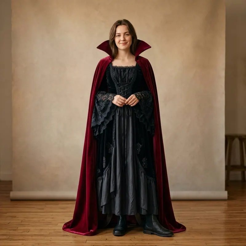 Après — déguisement halloween femme homme couple essayé sur corps réel avec IA, résultat essayage virtuel