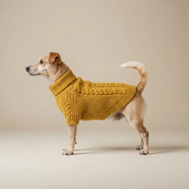 Nachher — Hundegeschirr Halloween Kostüm Pullover an realem Körper mit KI anprobiert, virtuelles Anprobierergebnis Nachher — Hundegeschirr Halloween Kostüm Pullover an realem Körper mit KI anprobiert, virtuelles Anprobierergebnis