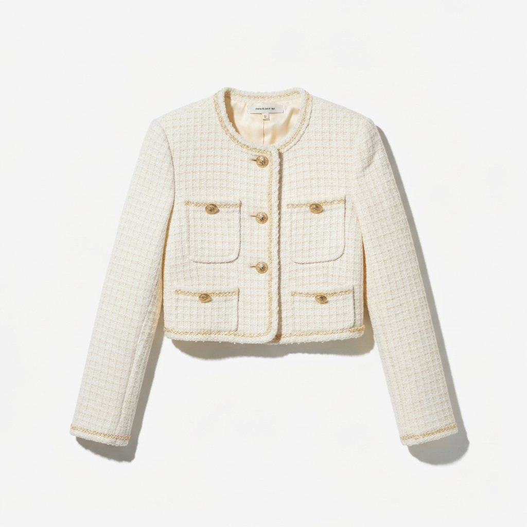 Jennie Chanel tweed jacket reference — BLACKPINK AI try-on