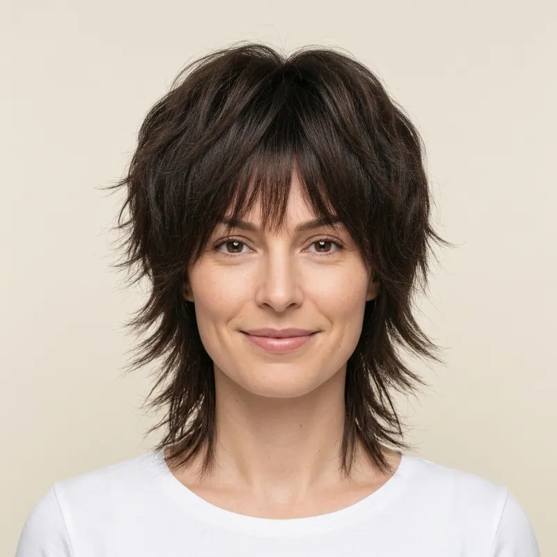 Dopo — capelli corti e ricci tagli specifici per ricci — il taglio giusto valorizza i t provato su corpo reale con IA, risultato della prova virtuale