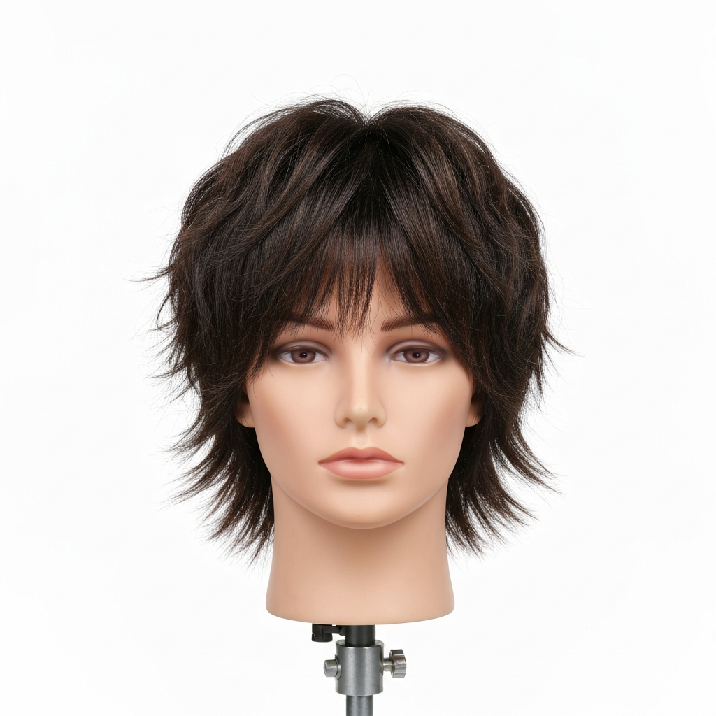 K-pop wolf cut hairstyle reference — AI try-on