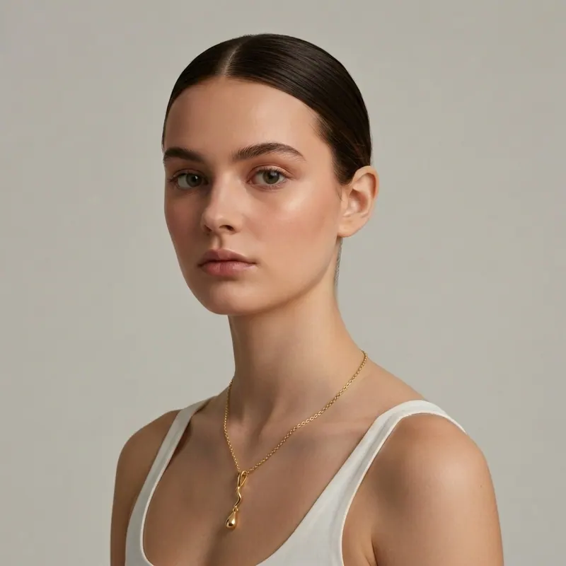 Después — collar anillo joyería mujer probado en cuerpo real con IA, resultado probador virtual