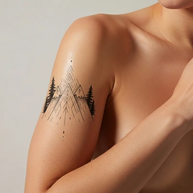 Après — tatouage sur le corps essayé sur corps réel avec IA, résultat essayage virtuel