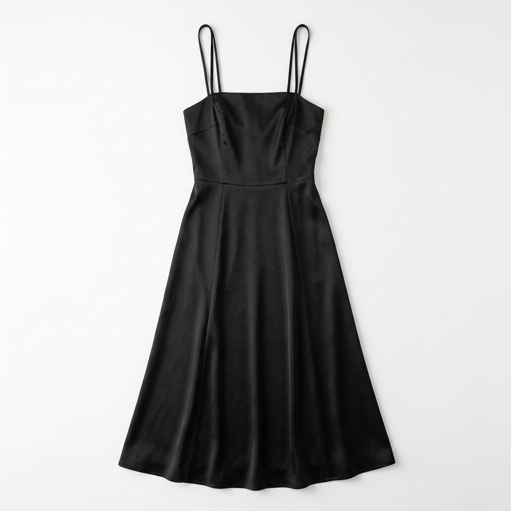 Black midi dress — virtual try-on preset · Agalaz