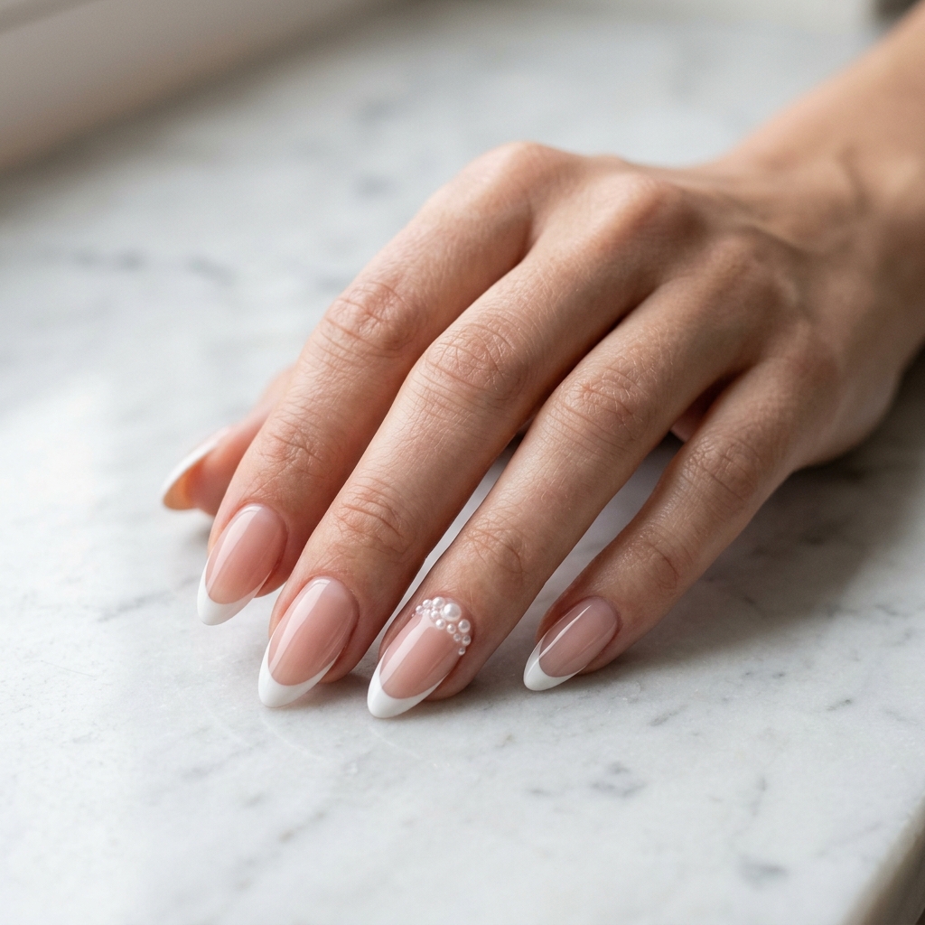 Pearl french gel — virtual try-on preset · Agalaz