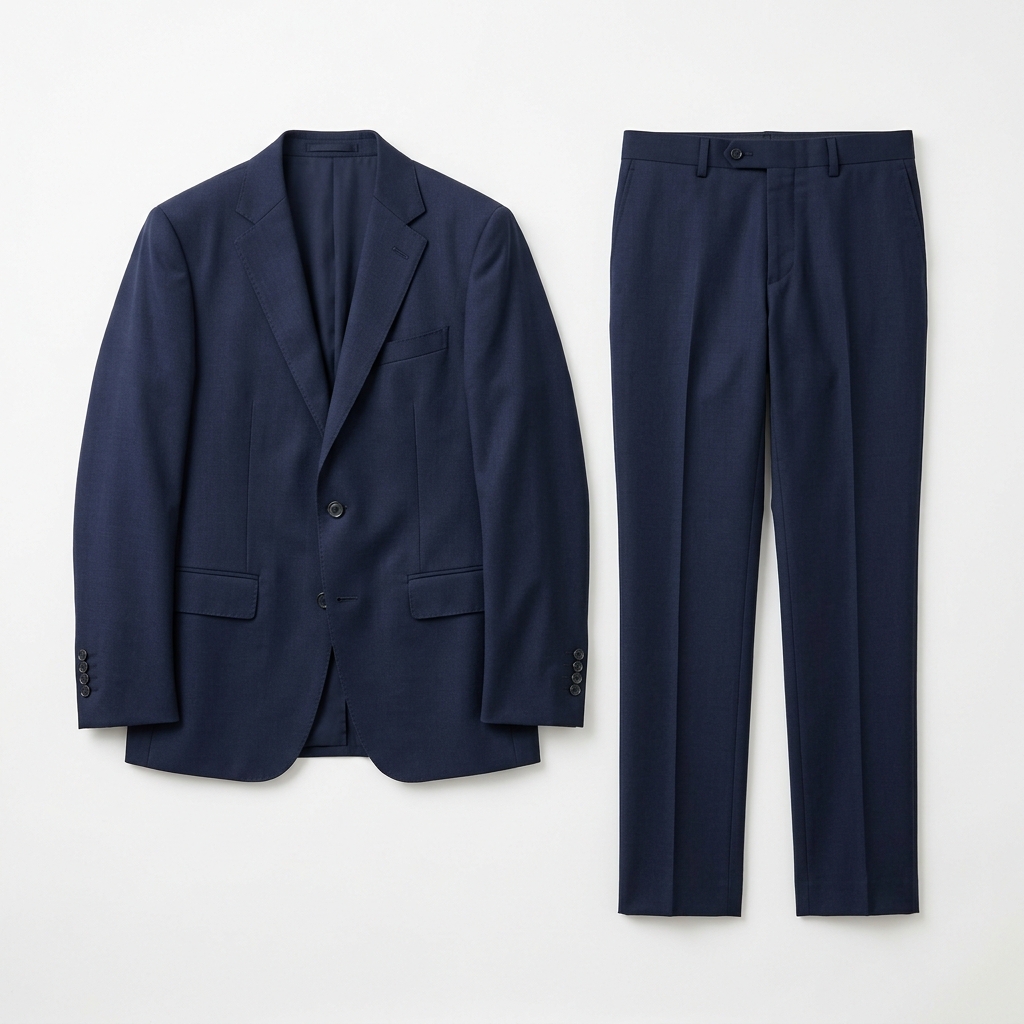 Traje azul marino 2 piezas — virtual try-on preset · Agalaz