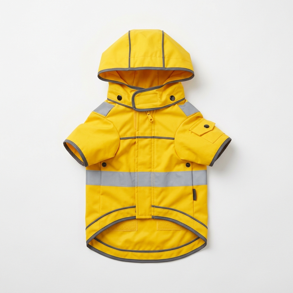 Impermeable amarillo — virtual try-on preset · Agalaz