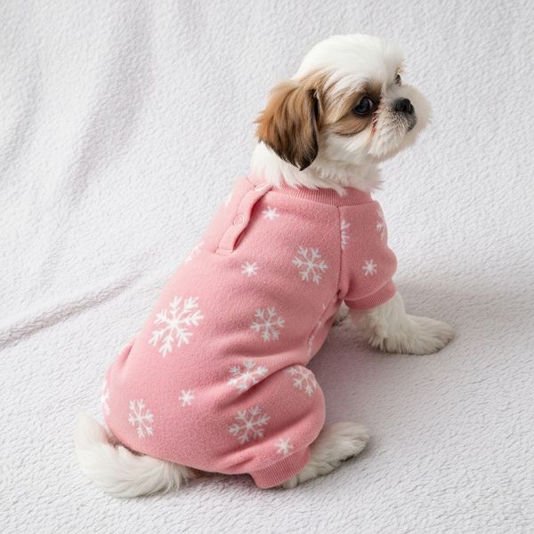 Pink snowflake fleece — virtual try-on preset · Agalaz