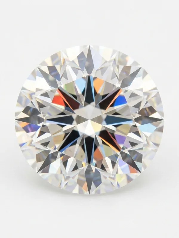 2 carat round diamond shown on a hand for real size comparison