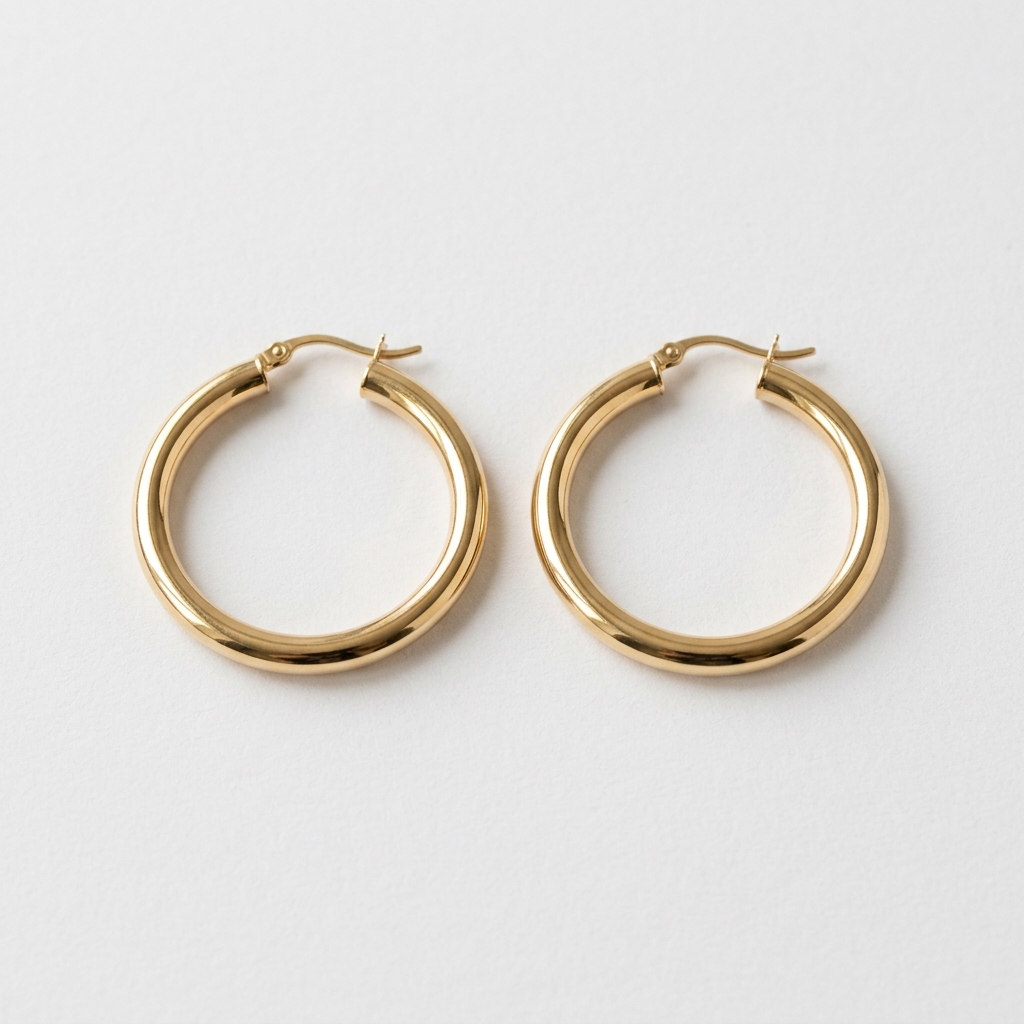 Gold hoops — virtual try-on preset · Agalaz