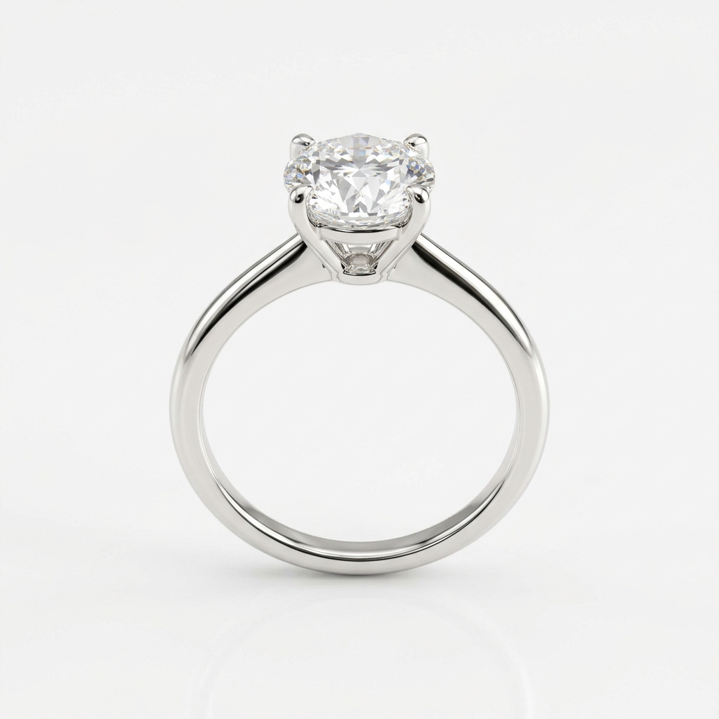 Solitaire 1ct white gold — virtual try-on preset · Agalaz