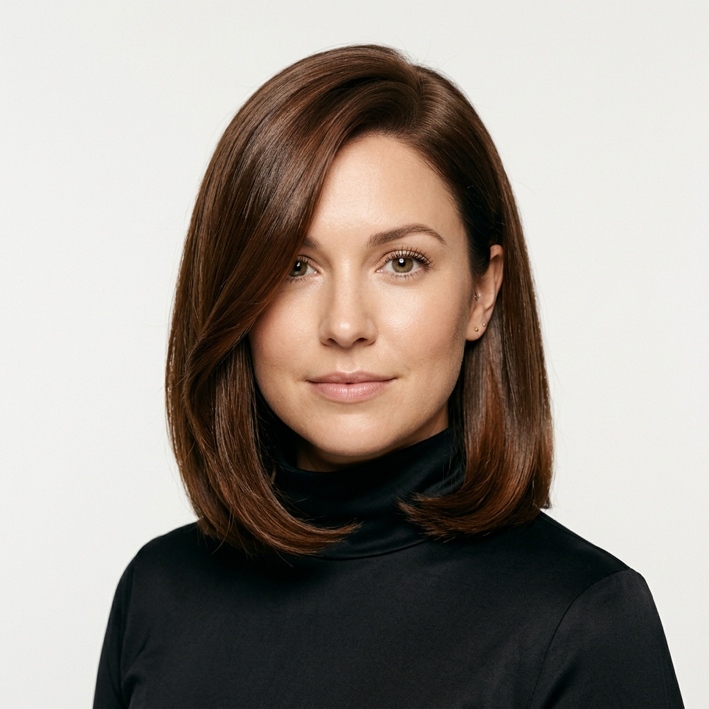Long bob side part — virtual try-on preset · Agalaz