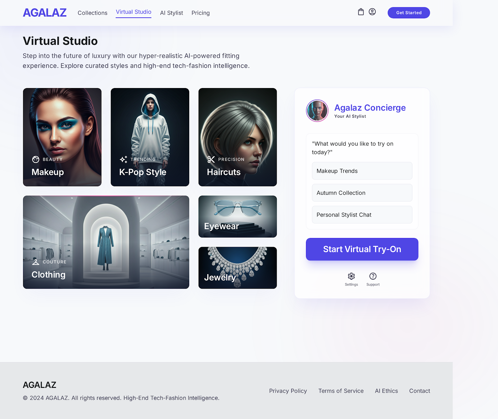 Explorar + Asistente AI — Agalaz design exploration